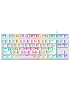 Механическая клавиатура Defender Ivory GK-579 RU, 87 кнопок, красный свитч, RGB (45579)