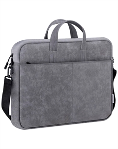 Сумка для ноутбука Defender Solid 15.6, PU кожа, серый, карман