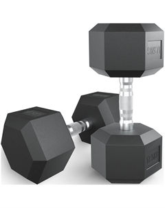 Гантель гексагональная Fit обрезиненная, 17.5 кг Unix