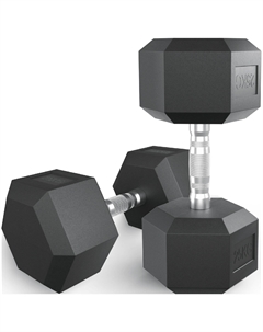 Гантель гексагональная Fit обрезиненная, 25 кг Unix