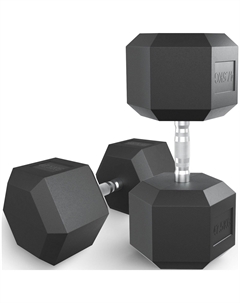 Гантель гексагональная Fit обрезиненная, 47.5 кг Unix