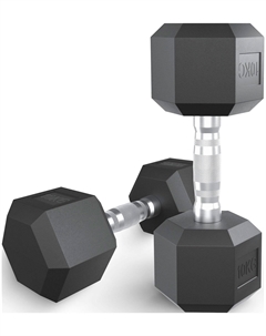 Гантель гексагональная Fit обрезиненная, 10 кг Unix