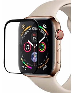 Ультратонкое полимерное стекло Red Line Apple Watch (s4/s5) - 44 mm Full screen (3D) черный Red line