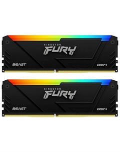 Оперативная память Kingston DDR4 64GB (2x32GB) 3200Mhz FURY Beast Black RGB (KF432C16BB2AK2/64)