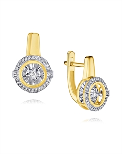 Серьги из золота Адамас