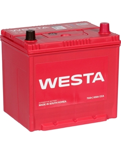 Автомобильный аккумулятор Asia 70 Ач обратная полярность D23L Westa