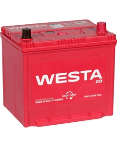 Автомобильный аккумулятор Asia EFB 70 Ач обратная полярность D23L Westa