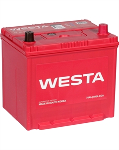 Автомобильный аккумулятор Asia 75 Ач обратная полярность D23L Westa