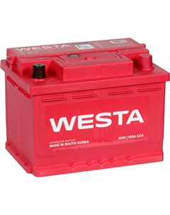 Автомобильный аккумулятор 60 Ач обратная полярность LB2 Westa