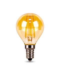 Лампа Filament 5Вт Е14 LED 400Лм 2700К golden Шар Gauss