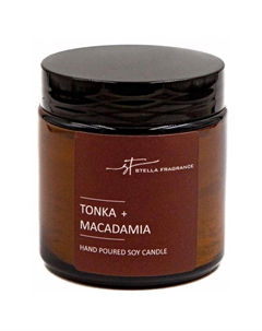 Свеча в банке STELLA FRAGRANCE Tonka Macadamia 6х6,5см 30ч/г ароматизированная Нет марки