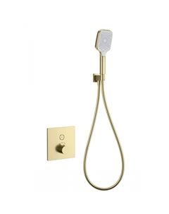 Встраиваемый смеситель для душа WW-D1017-B-BG золото, с термостатом Wonzon & woghand