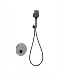 Встраиваемый смеситель для душа WW-D1017-A-BGG темный графит, с термостатом Wonzon & woghand