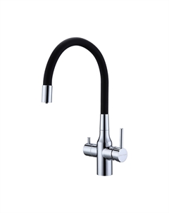 Смеситель для кухни Salix 213419-CR черный, хром Paulmark