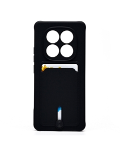 Чехол-накладка Activ SC304 с картхолдером для смартфона Xiaomi Redmi Note 14 Pro, силикон, черный (238760)