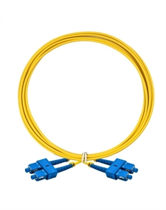 Патч-корд оптический FC-D-9-SC-SC-2M-LSZH, SC/UPC-SC/UPC, одномодовый, 9/125, OS2, двойной, 2 м, LSZH, желтый (EX297930RUS) Exegate