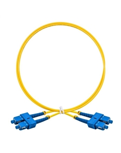 Патч-корд оптический FC-D-9-SC-SC-1M-LSZH, SC/UPC-SC/UPC, одномодовый, 9/125, OS2, двойной, 1 м, LSZH, желтый (EX297929RUS) Exegate