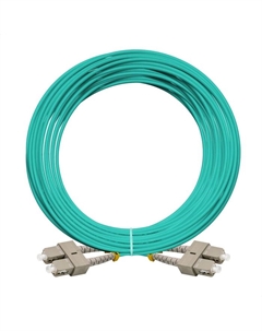 Патч-корд оптический FC-D-503-SC-SC-15M-LSZH, SC/UPC-SC/UPC, многомодовый, 50/125, OM3, двойной, 15 м, LSZH, зеленый (EX297957RUS) Exegate