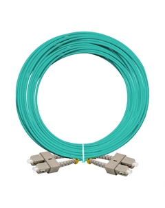 Патч-корд оптический FC-D-503-SC-SC-20M-LSZH, SC/UPC-SC/UPC, многомодовый, 50/125, OM3, двойной, 20 м, LSZH, зеленый (EX297958RUS) Exegate