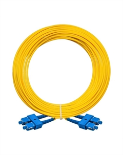 Патч-корд оптический FC-D-9-SC-SC-15M-LSZH, SC/UPC-SC/UPC, одномодовый, 9/125, OS2, двойной, 15 м, LSZH, желтый (EX297934RUS) Exegate