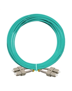 Патч-корд оптический FC-D-503-SC-SC-10M-LSZH, SC/UPC-SC/UPC, многомодовый, 50/125, OM3, двойной, 10 м, LSZH, зеленый (EX297956RUS) Exegate