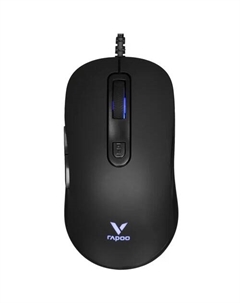 Мышь проводная V16RGB, 12800dpi, оптическая светодиодная, USB, черный (V16RGB) Rapoo