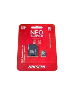 Карта памяти 16Gb microSDHC Neo Adapter Class 10 UHS-I + адаптер (HS-TF-C1/16G/ADAPTER) Hiksemi