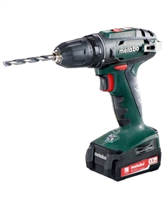 Дрель-шуруповерт BS 14.4, аккумуляторный, 40 нм, 1500 об/мин, 14.4V, 1.5 А·ч, Li-Ion, два акб, быстрозажимной патрон, кейс, 1.2 кг (602206550) Metabo