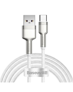 Кабель USB(Am)-USB Type-C(M), быстрая зарядка, 6А, 2 м, белый, Baseus Cafule (CAKF000202)