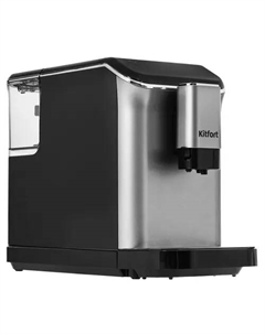 Кофемашина автоматическая KITFORT KT-7166, зерновой, 1.5 л, автоматический капучинатор, металлические жернова, черный/серебристый, 1.35 кВт (KT-7166) Kitfort