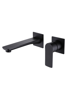 Смеситель для раковины встраиваемый Abber Weiss Insel черный однорычажный (AF8082B)