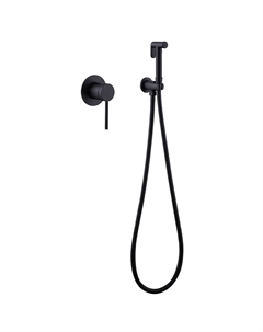 Смеситель с гигиеническим душем встраиваемый Abber Emotion со скрытой частью в комплекте черный (AF8825B)