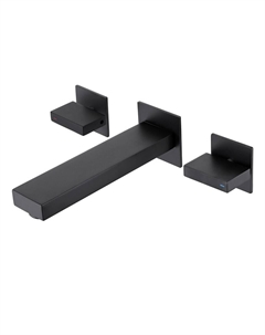 Смеситель для раковины встраиваемый Abber Daheim черный двухвентильный (AF82122B)