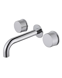 Смеситель для раковины встраиваемый Abber Wasser Kreis хром двухвентильный (AF81122)