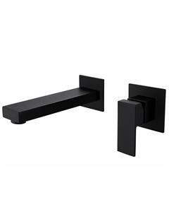 Смеситель для раковины встраиваемый Abber Daheim черный однорычажный (AF8212B)