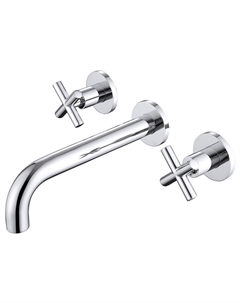 Смеситель для раковины встраиваемый Abber Wasser Kreis хром двухвентильный (AF81121)