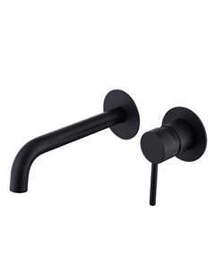 Смеситель для раковины встраиваемый Abber Wasser Kreis черный однорычажный (AF8112B)