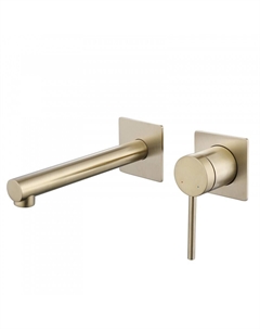 Смеситель для раковины встраиваемый Abber Emotion золото однорычажный (AF8812G)