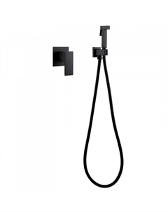 Смеситель с гигиеническим душем встраиваемый Abber Daheim со скрытой частью в комплекте черный (AF8225B)