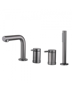 Смеситель на борт ванны Abber Emotion никель однорычажный с лейкой (AF8813NG)