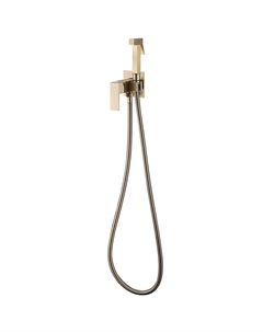 Смеситель с гигиеническим душем встраиваемый Abber Daheim со скрытой частью в комплекте золото (AF8226G)