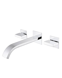 Смеситель для раковины встраиваемый Abber Wasserfall хром двухвентильный (AF8612)