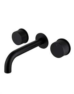 Смеситель для раковины встраиваемый Abber Wasser Kreis черный двухвентильный (AF81122B)