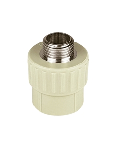 Муфта полипропиленовая 25 мм х 1/2 НР(ш) серая (10130125Г) Valfex