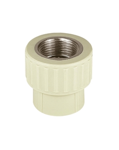 Муфта полипропиленовая 25 мм х 3/4 ВР(г) серая (10129025Г) Valfex