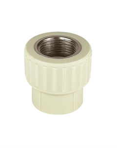 Муфта полипропиленовая 20 мм х 3/4 ВР(г) серая (10129120Г) Valfex