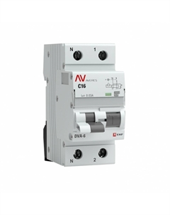 Автомат дифференциальный Averes DVA-6 16А 1P+N тип A 30 мА 6 кА (rcbo6-1pn-16C-30-a-av) Ekf