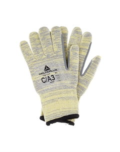 Перчатки полиэтиленовые 10 нитей антипорезные Venicut C05 серо-желтые 9 (L) Delta plus