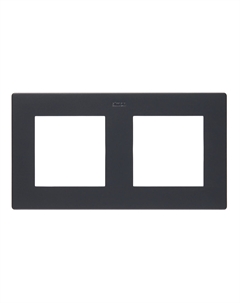 Рамка 24 Harmonie двухместная графит (2400620-038) Simon