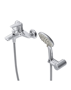 Смеситель для ванны AM.PM Joy хром однорычажный с коротким изливом с лейкой (F85E15000) Am.pm.
